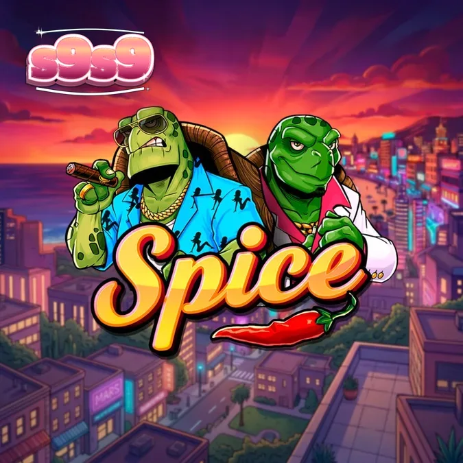 Tampilan visual slot Spice dengan tema penyu dan grid 6x6